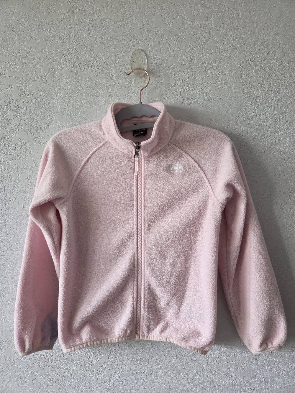 The North Face Kids Pink Full‑Zip Fleece Jacket